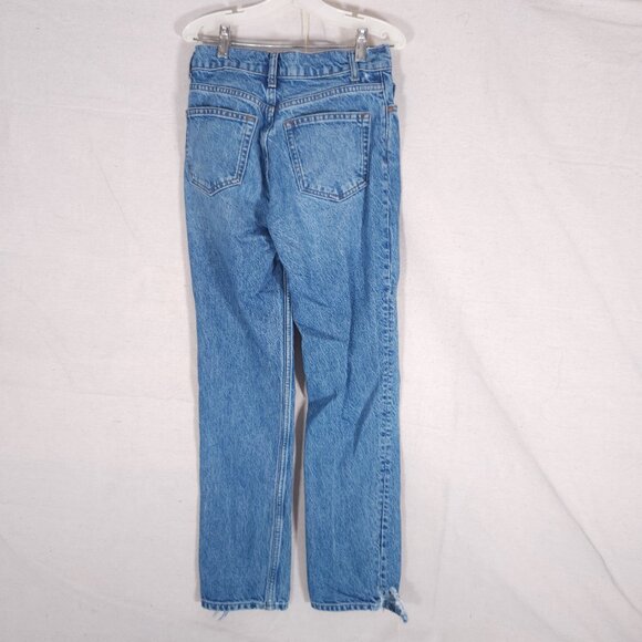 Reformation Cynthia High Rise Straight Jeans Womens 24 Blue Denim Button Fly - Picture 2 of 16